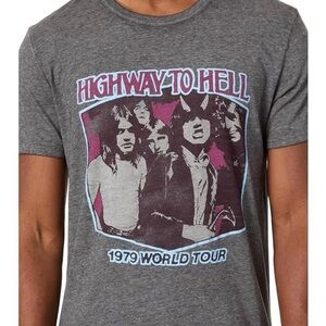 AC/DC Gray Long Sleeve Tee - Highway to Hell Design
